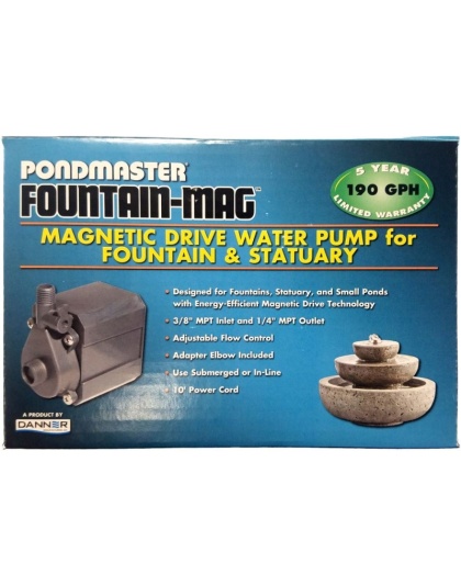 Pondmaster Pond-Mag Magnetic Drive Utility Pond Pump - Model 1.9 (190 GPH)