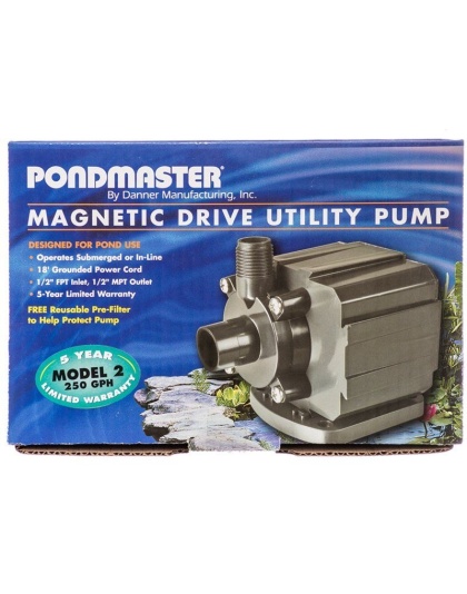 Pondmaster Pond-Mag Magnetic Drive Utility Pond Pump - Model 2 (250 GPH)