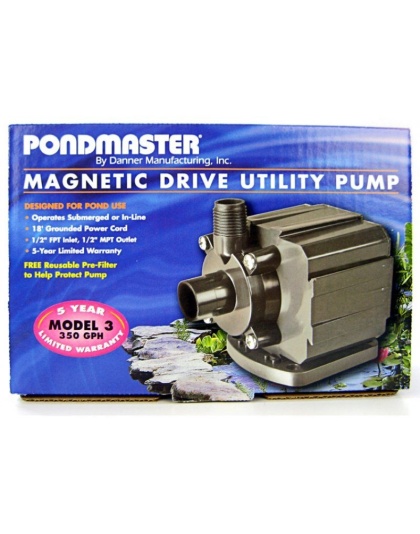 Pondmaster Pond-Mag Magnetic Drive Utility Pond Pump - Model 3.5 (350 GPH)