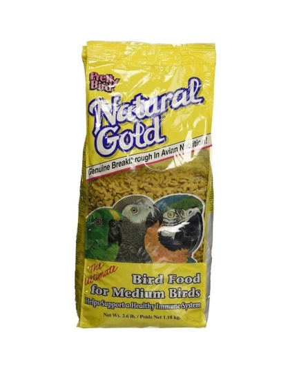 Pretty Bird Ultimate Natural Gold Bird Food - Medium - 2.6 lbs