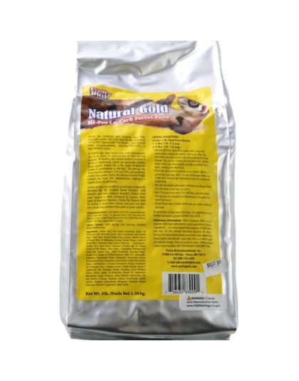 Pretty Pets Nutrient Rich Ferret Food For Daily Diet - 3lb