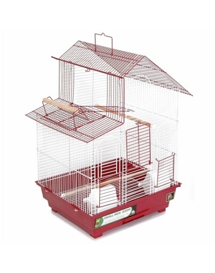 House Style Bird Cage - Red