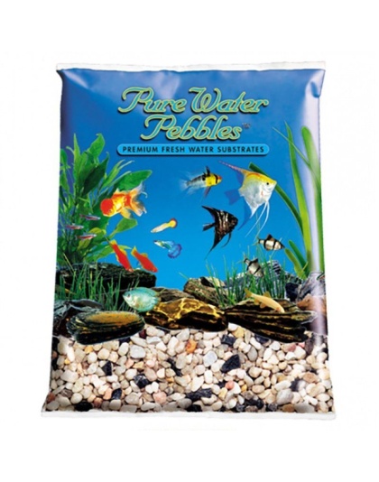 Pure Water Pebbles Aquarium Gravel - Rainbow Gems - 5 lbs (6.3-9.5 mm Grain)