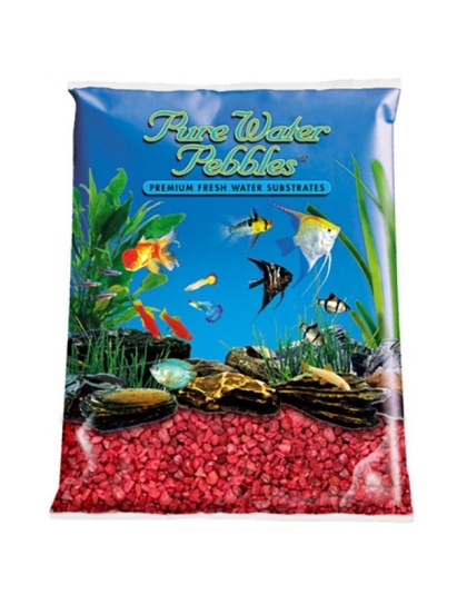 Pure Water Pebbles Aquarium Gravel - Currant Red - 5 lbs (3.1-6.3 mm Grain)