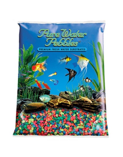 Pure Water Pebbles Aquarium Gravel - Neon Rainbow - 5 lbs (3.1-6.3 mm Grain)