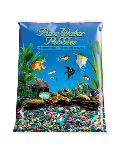 Pure Water Pebbles Aquarium Gravel - Rainbow - 5 lbs (3.1-6.3 mm Grain)