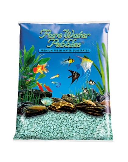 Pure Water Pebbles Aquarium Gravel - Turquoise - 5 lbs (3.1-6.3 mm Grain)