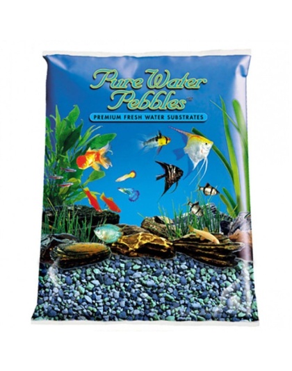 Pure Water Pebbles Aquarium Gravel - Blue Lagoon - 5 lbs (3.1-6.3 mm Grain)