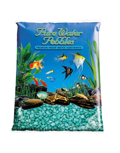 Pure Water Pebbles Aquarium Gravel - Emerald Green Frost - 25 lbs (8.7-9.5 mm Grain)