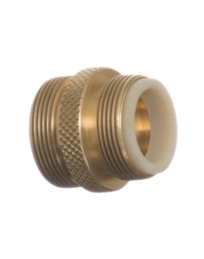 Python No Spill Clean & Fill Male Brass Adapter - 1 Adapter - (13/16" x 27 Male Thread)