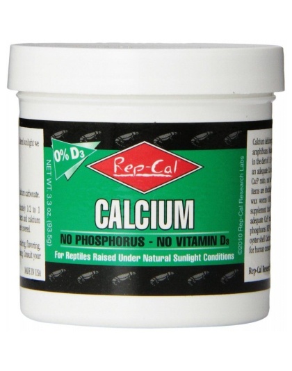 Rep Cal Phosphorus Free Calcium without Vitamin D3 - Ultrafine Powder - 3.3 oz
