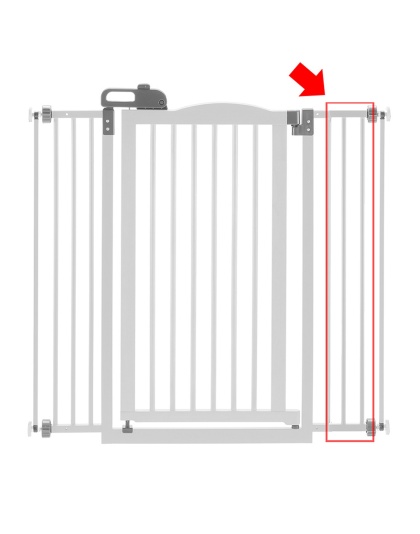 Tall One-Touch Gate II Extension in White