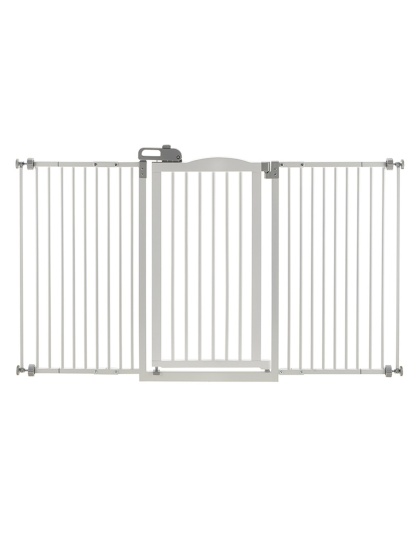 Tall One-Touch Gate II Wide in White