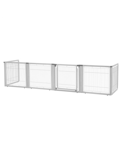 Richell Convertible Elite 6 Panel Pet Gate - Origami White