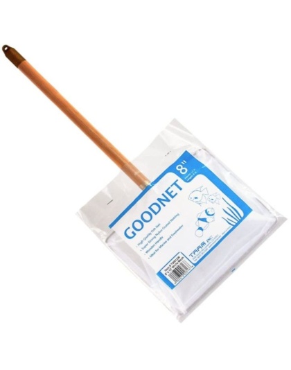 Rio Professional Wood Handle Aquarium Net White Mesh - 8" Net - 1 count