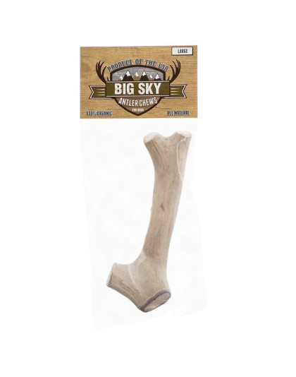 Big Sky Antler Chew for Dogs - Large - 1 Antler - Dogs Over 110 lbs - (7"-8" Chew)