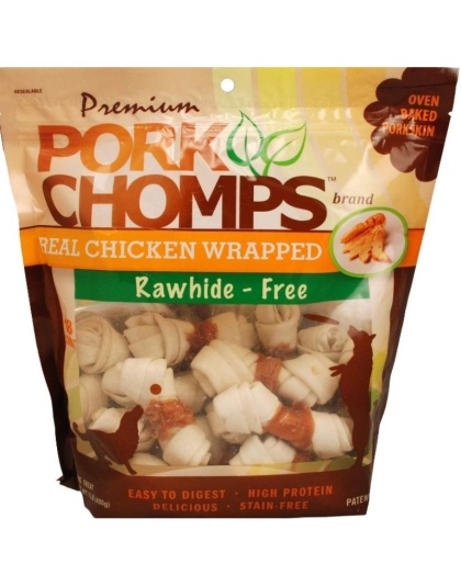 Pork Chomps Premium Real Chicken Wrapped Knotz - Regular - 18 count