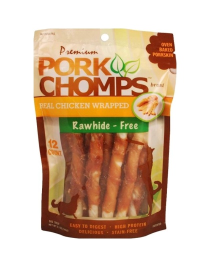 Pork Chomps Premium Real Chicken Wrapped Twists - Mini - 12 count