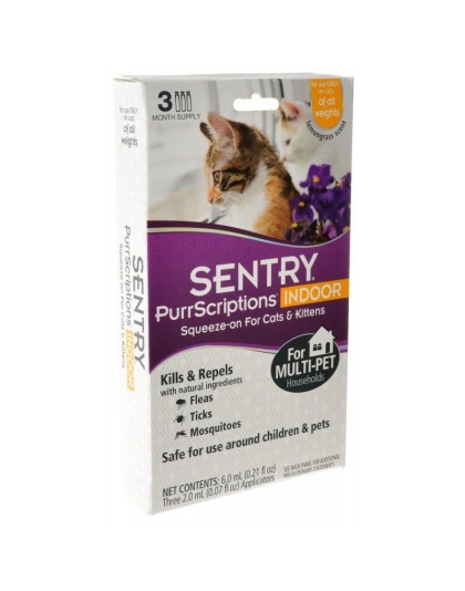 Sentry PurrScriptions Indoor Squeeze-On for Cats & Kittens - 3 Count