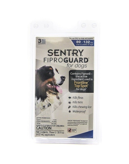 Sentry FiproGuard for Dogs - Dogs 89-132 lbs (3 Doses)