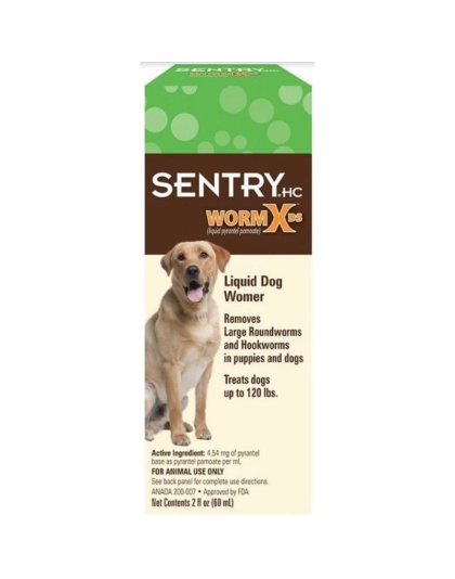 Sentry Worm X DS Double Strength De Wormer for Dogs and Puppies - 2 oz