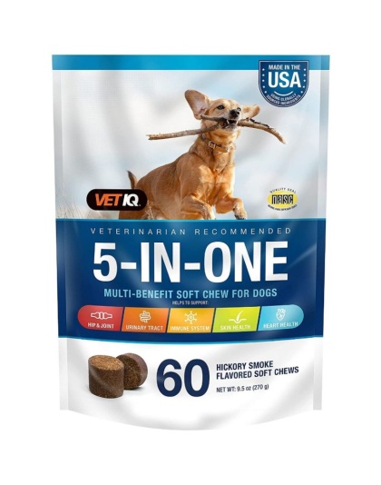 Sergeants VetIQ 5-in-One Multi-Benefit Soft Chews for Dogs - 60 count