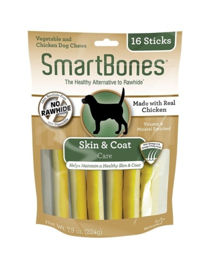 SmartBones Skin & Coat Care Treat Sticks for Dogs - Chicken - 16 Pack - (3.75" Sticks)