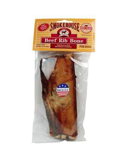 Smokehouse Beef Rib Bone Natural 6" Long Dog Treat - 1 count