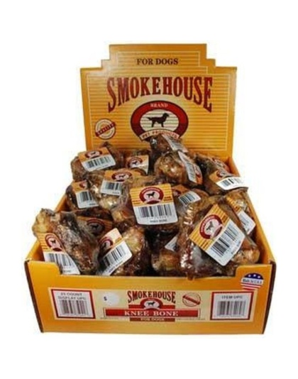 Smokehouse Treats Knee Bone - 25 Pack with Display Box