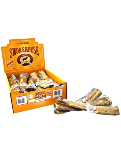 Smokehouse Treats Rib Bone - 12" Long (24 Pack with Display Box)