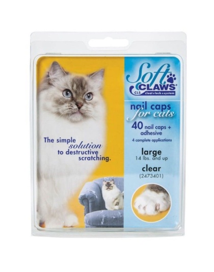 Soft Claws Nail Caps for Cats Clear - Large