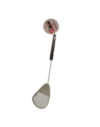 Spot Chrome Plated Litter Scoop - 14in. Long x 4.25in. Wide