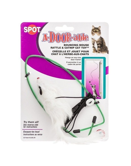 Spot Spotnips A-Door-able Fur Mouse Cat Toy - Fur Mouse Cat Toy
