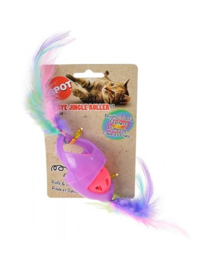 Spot Tie Dye Jingle Roller Cat Toy - Assorted Colors - 1 Count