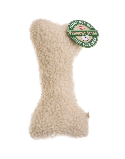 Spot Vermont Style Fleecy Bone Shaped Dog Toy - 12" Long