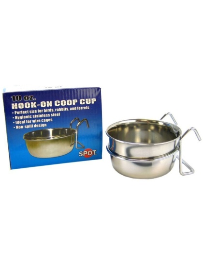 Spot Stainless Steel Hook-On Coop Cup - 10 oz (4in. Diameter)