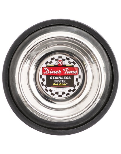 Spot Stainless Steel No Tip Food Dish - 24 oz (9" Base)