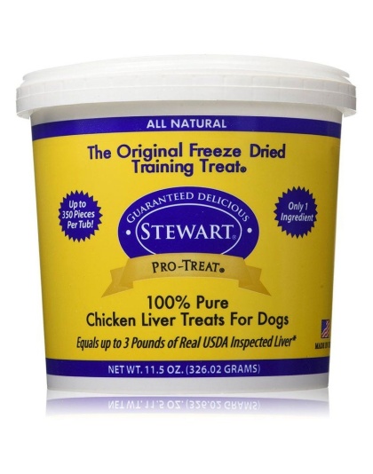 Stewart Pro-Treat 100% Freeze Dried Chicken Liver for Dogs - 11.5 oz