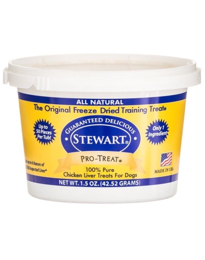 Stewart Pro-Treat 100% Freeze Dried Chicken Liver for Dogs - 1.5 oz