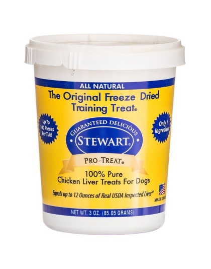 Stewart Pro-Treat 100% Freeze Dried Chicken Liver for Dogs - 3 oz