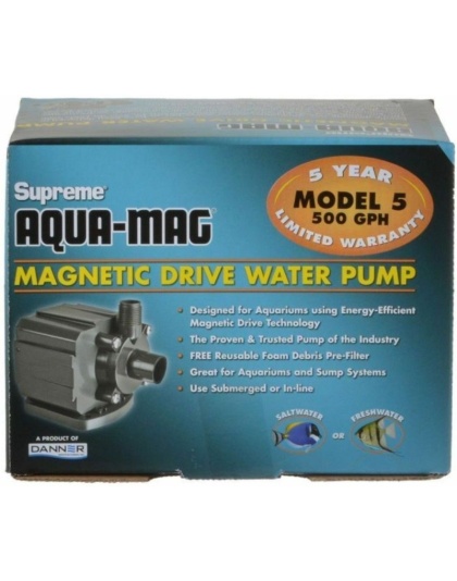 Supreme Aqua-Mag Magnetic Drive Water Pump - Aqua-Mag 5 Pump (500 GPH)