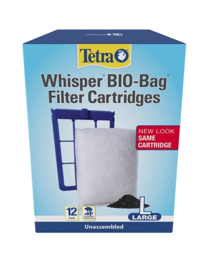 Tetra Bio-Bag Disposable Filter Cartridges - Large - For Whisper 20i, 40i, C, 20, 30, 40 & 60 Power Filters (12 Pack)