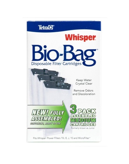 Tetra Bio-Bag Disposable Filter Cartridges - Medium - For Whisper 10, 10i, E, J & Micro Power Filters (3 Pack)