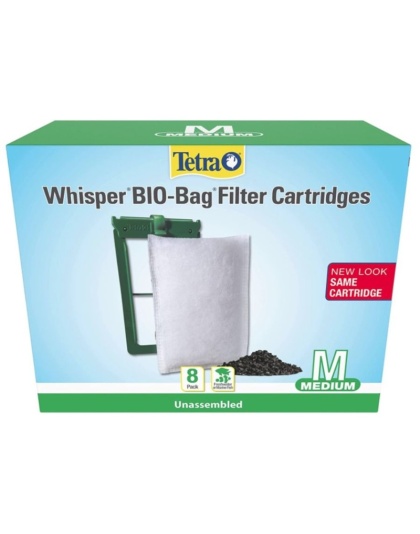 Tetra Bio-Bag Disposable Filter Cartridges - Medium - For Whisper 10, 10i, E, J & Micro Power Filters (8 Pack)