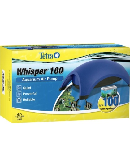 Tetra Whisper Aquarium Air Pumps (UL Listed) - Whisper 100 - Up to 100 Gallons (2 Outlets)