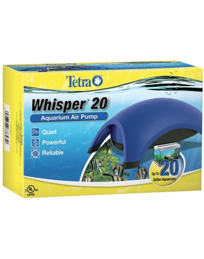 Tetra Whisper Aquarium Air Pumps (UL Listed) - Whisper 20 - Up to 20 Gallons (1 Outlet)