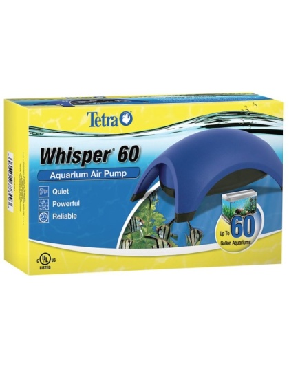 Tetra Whisper Aquarium Air Pumps (UL Listed) - Whisper 60 - Up to 60 Gallons (2 Outlets)