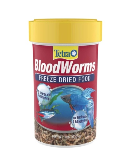 Tetra BloodWorms Freeze Dried Fish Food - 0.25 oz