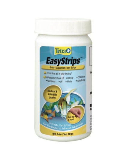 Tetra EasyStrips 6 in 1 Ammonia Aquarium Test Strips - 100 Pack
