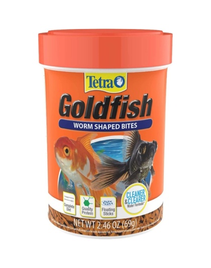 Tetra Goldfish Worm Shaped Bites  - 2.46 oz